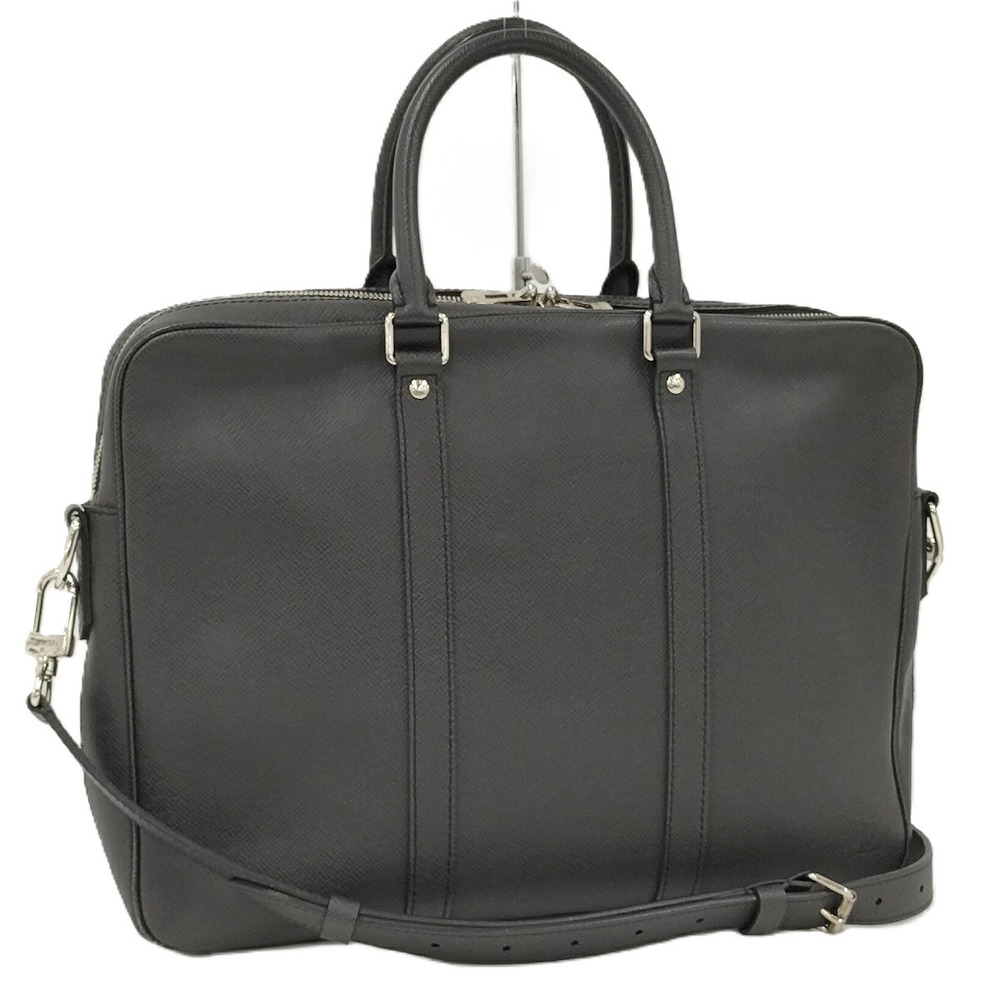 Louis Vuitton Porte Documents Voyage Business Bag Taiga Noir Black